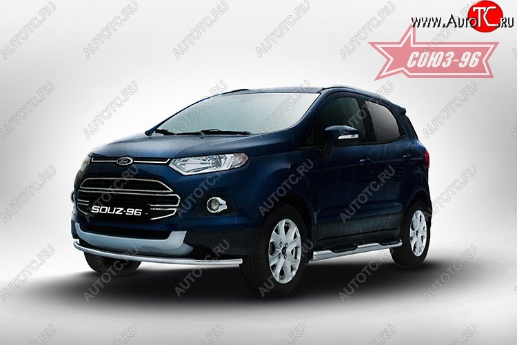 13 049 р. Защита переднего бампера (d42) Souz-96 Ford EcoSport дорестайлинг (2013-2019)  с доставкой в г. Москва