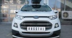 Одинарная защита переднего бампера диаметром 63 мм SLITKOFF Ford EcoSport дорестайлинг (2013-2019)