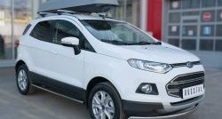 15 649 р. Защита переднего бампера (Ø75х42 мм, нержавейка) Russtal Ford EcoSport дорестайлинг (2013-2019)  с доставкой в г. Москва. Увеличить фотографию 4