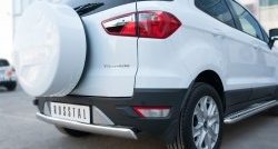 15 649 р. Защита заднего бампера (Ø75x42 мм, нержавейка) Russtal Ford EcoSport дорестайлинг (2013-2019)  с доставкой в г. Москва. Увеличить фотографию 2