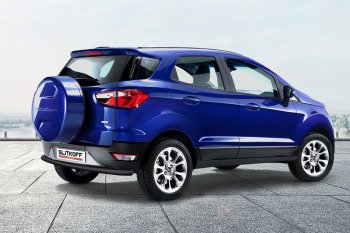 Защита заднего бампера Slitkoff (d57) Ford EcoSport B515 рестайлинг (2017-2019)