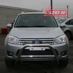 18 269 р. Защита переднего бампера Souz-96 (d76) Ford Escape 2 (2008-2012)  с доставкой в г. Москва. Увеличить фотографию 2