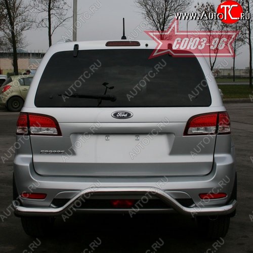 11 924 р. Защита заднего бампера Souz-96 (d60) Ford Escape 2 (2008-2012)  с доставкой в г. Москва