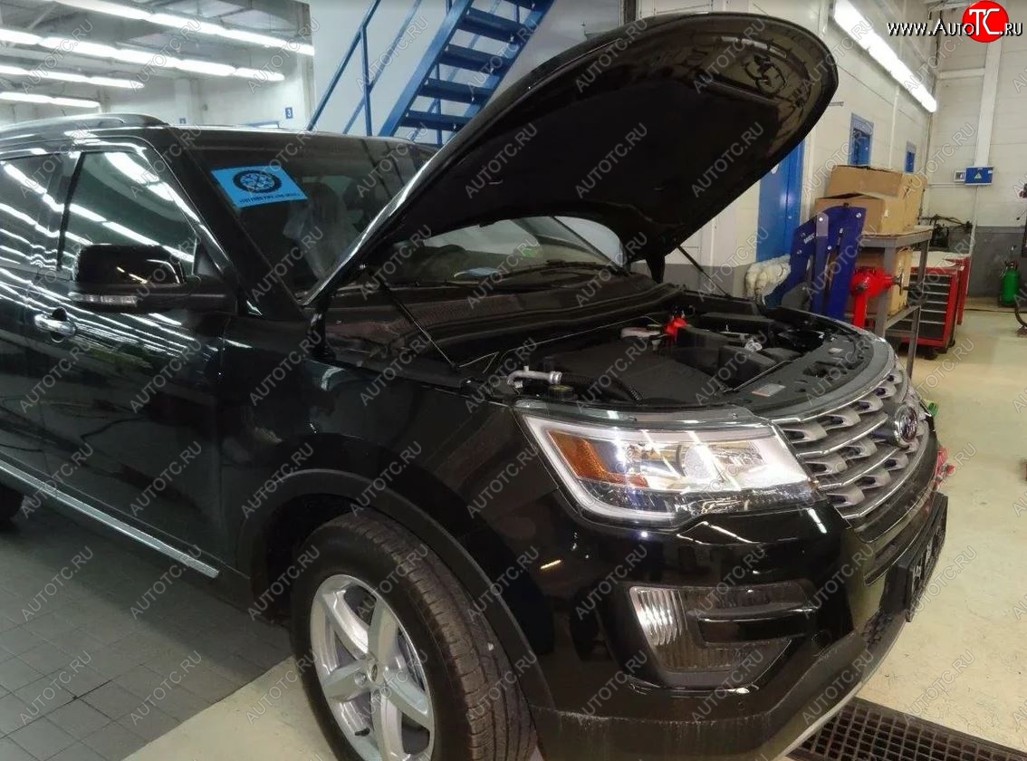 2 049 р. Упоры капота Russtal Ford Explorer U502 1-ый рестайлинг, 5 дв. (2015-2018)  с доставкой в г. Москва