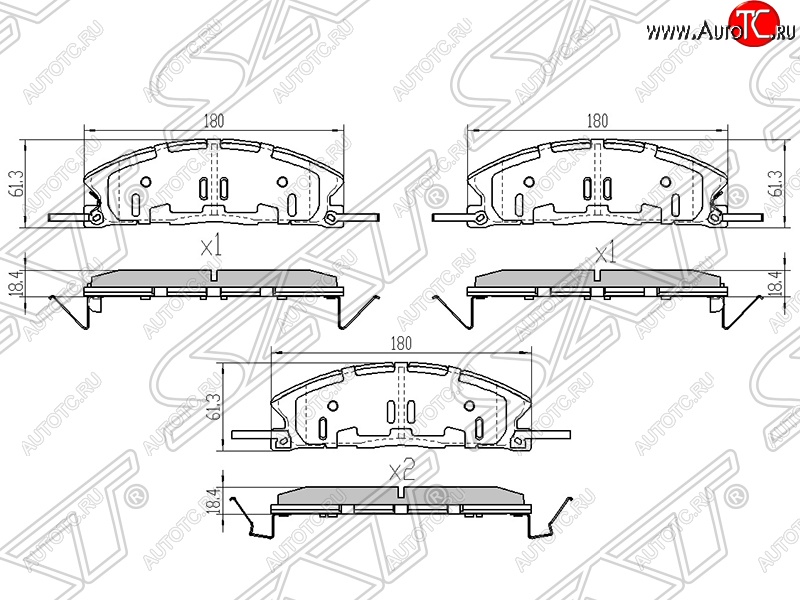 1 759 р. Колодки тормозные SAT (передние)  Ford Explorer  U502 (2010-2016) дорестайлинг  с доставкой в г. Москва