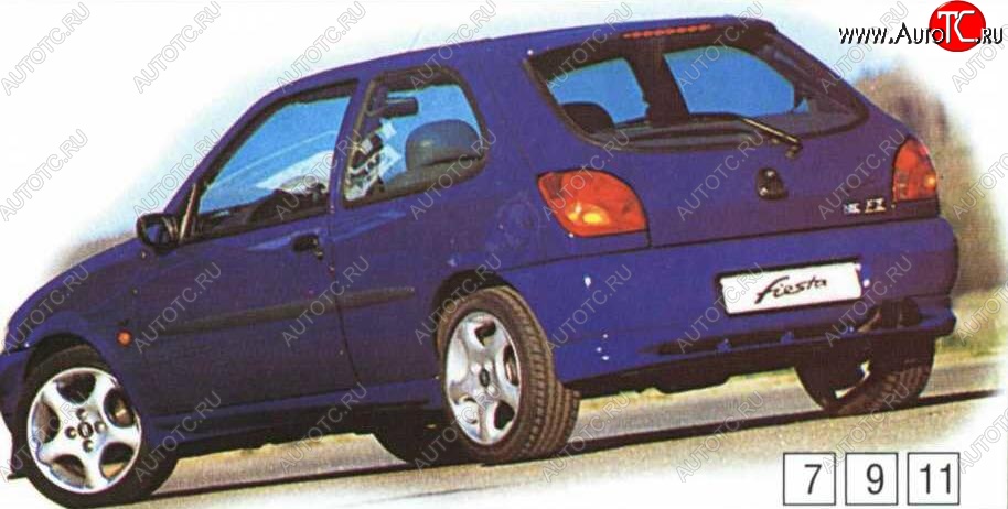 13 299 р. Накладка на задний бампер Kamei  Ford Fiesta  4 (1995-1999) хэтчбэк 5 дв. дорестайлинг  с доставкой в г. Москва