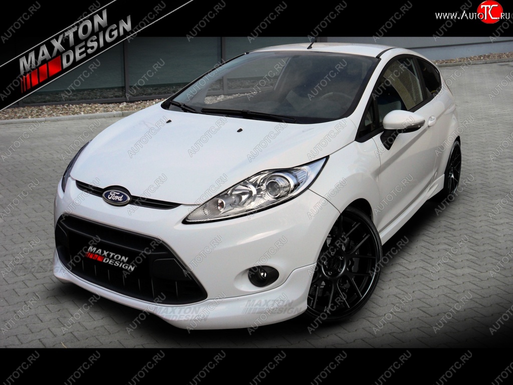 21 149 р. Накладка на передний бампер Maxton Ford Fiesta 6 хэтчбэк 3 дв. дорестайлинг (2008-2013)  с доставкой в г. Москва