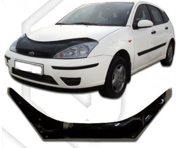 Дефлектор капота CA-Plastiс exclusive Ford Focus 1 хэтчбэк 3 дв. дорестайлинг (1998-2002)