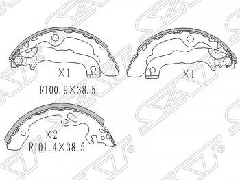 1 589 р. Колодки тормозные SAT (задние) Ford Focus 1 седан дорестайлинг (1998-2002)  с доставкой в г. Москва. Увеличить фотографию 1