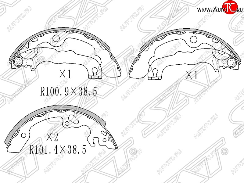 1 589 р. Колодки тормозные SAT (задние) Ford Focus 1 седан дорестайлинг (1998-2002)  с доставкой в г. Москва