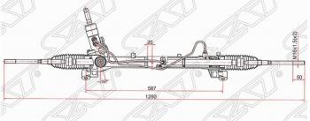 Рулевая рейка SAT (с ГУР) Ford Focus 2  седан дорестайлинг (2004-2008)