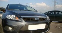 1 399 р. Сетка на бампер Russtal (черная) Ford Focus 2 седан рестайлинг (2007-2011)  с доставкой в г. Москва. Увеличить фотографию 5