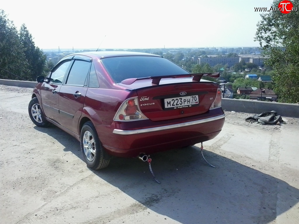 3 169 р. Низкий универсальный спойлер Кураж Toyota Echo XP10 седан дорестайлинг (1999-2002) (Без места под стоп сигнал, Неокрашенный)  с доставкой в г. Москва