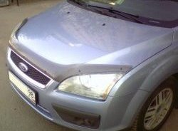 Дефлектор капота NovLine (прозрачный) Ford Focus 2 универсал дорестайлинг (2004-2008)