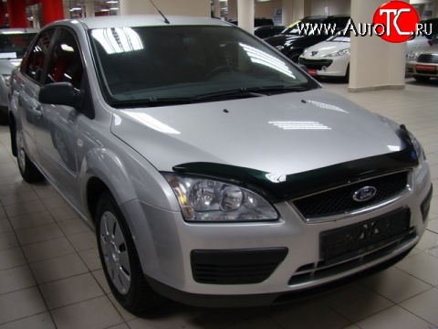 3 169 р. Дефлектор капота NovLine Ford Focus 2 хэтчбэк 3 дв. дорестайлинг (2004-2007)  с доставкой в г. Москва