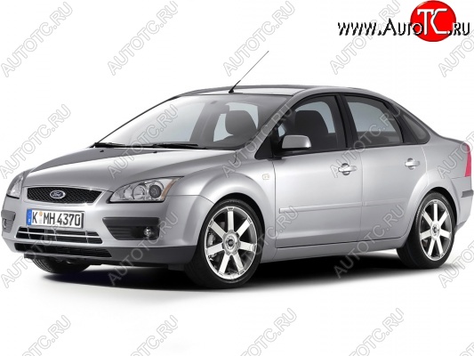 3 199 р. Бампер передний Стандартный Ford Focus 2  седан дорестайлинг (2004-2008) (Неокрашенный)  с доставкой в г. Москва