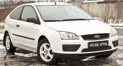 1 199 р. Зимняя заглушка решетки переднего бампера РА Ford Focus 2 хэтчбэк 5 дв. дорестайлинг (2004-2008)  с доставкой в г. Москва. Увеличить фотографию 4