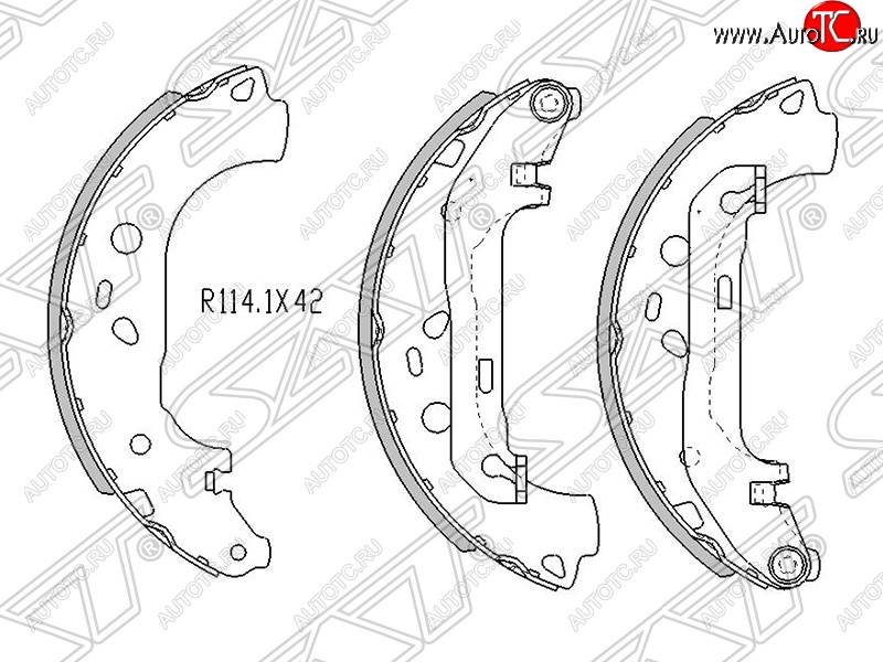 1 899 р. Колодки тормозные SAT (задние)  Ford Focus  2 (2004-2008), Mazda 3/Axela  BK (2003-2009)  с доставкой в г. Москва