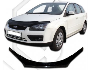 Дефлектор капота CA-Plastiс exclusive Ford Focus 2  седан дорестайлинг (2004-2008)