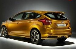 4 399 р. Спойлер ST Ford Focus 3 хэтчбэк дорестайлинг (2010-2015) (Неокрашенный)  с доставкой в г. Москва. Увеличить фотографию 2