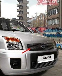 3 689 р. Декоративный элемент решетки радиатора Souz-96 (d10)  Ford Fusion  1 (2002-2012) хэтчбэк дорестайлинг,  рестайлинг, хэтчбэк  с доставкой в г. Москва. Увеличить фотографию 1