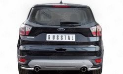 10 949 р. Защита заднего бампера (Ø42 мм уголки, нержавейка) Russtal  Ford Kuga  2 (2016-2019) рестайлинг  с доставкой в г. Москва. Увеличить фотографию 1