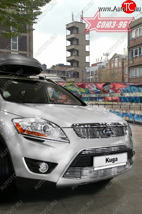 5 579 р. Декоративная вставка воздухозаборника в бампер Souz-96 Ford Kuga 1 (2008-2013)  с доставкой в г. Москва