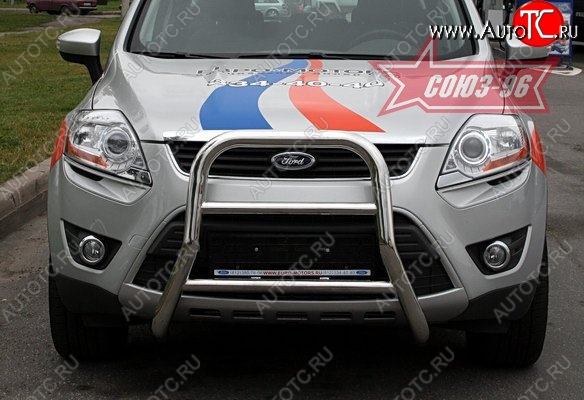 13 499 р. Защита переднего бампера Souz-96 (d60) Ford Kuga 1 (2008-2013)  с доставкой в г. Москва