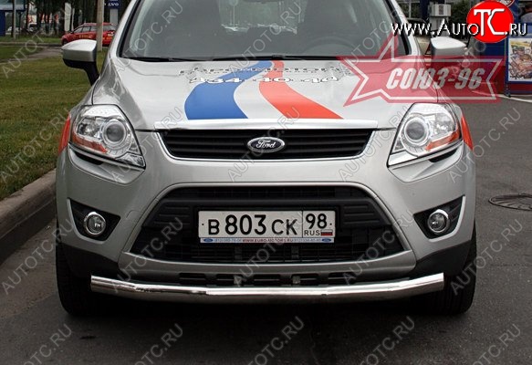 12 374 р. Защита переднего бампера одинарная Souz-96 (d76). Ford Kuga 1 (2008-2013)  с доставкой в г. Москва