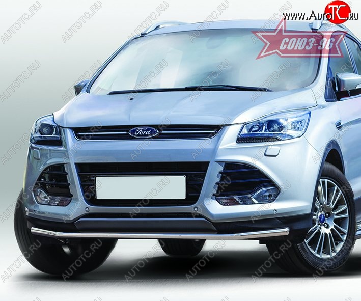 14 264 р. Защита переднего бампера одинарная Souz-96 Premium High (d42) Ford Kuga 2 дорестайлинг (2013-2016)  с доставкой в г. Москва