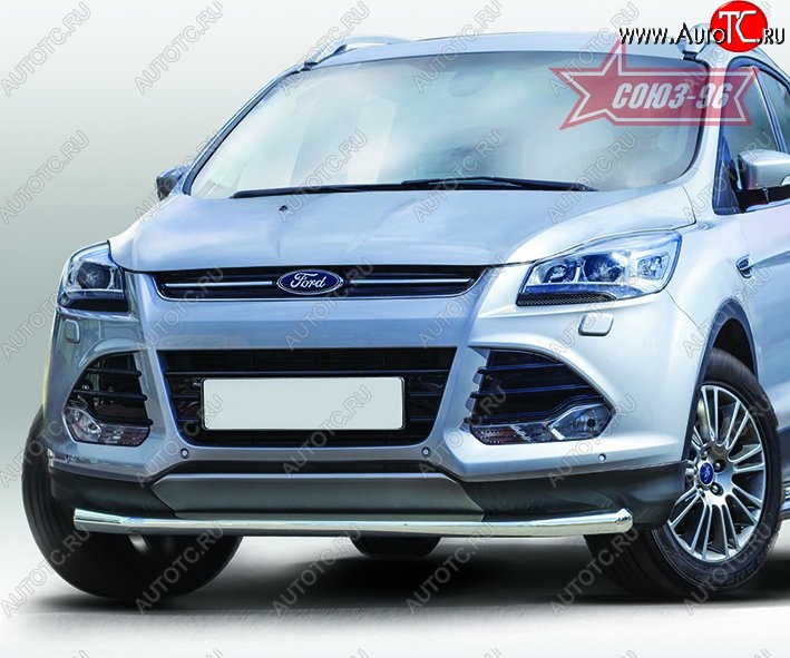 2 384 р. Защита переднего бампера одинарная Souz-96 Premium High (d60) Ford Kuga 2 дорестайлинг (2013-2016)  с доставкой в г. Москва