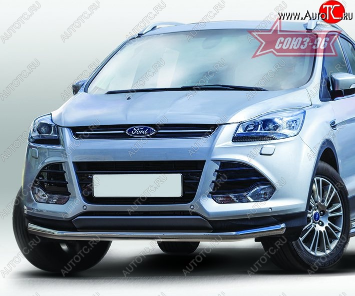 14 669 р. Защита переднего бампера одинарная Souz-96 Premium Low (d60) Ford Kuga 2 дорестайлинг (2013-2016)  с доставкой в г. Москва