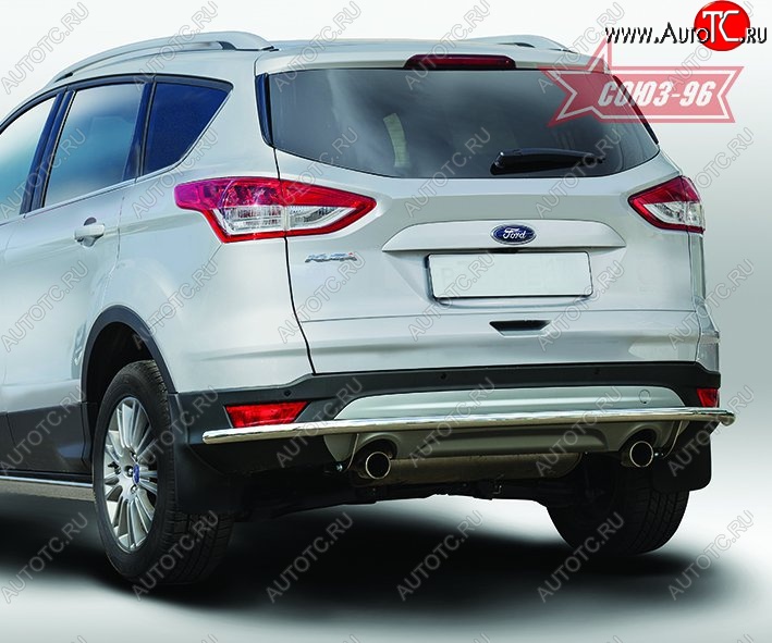 14 264 р. Защита заднего бампера Souz-96 (d42) Long Ford Kuga 2 дорестайлинг (2013-2016)  с доставкой в г. Москва