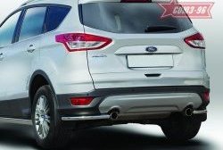 7 604 р. Защита заднего бампера из боковых уголков Souz-96 (d42) Ford Kuga 2 дорестайлинг (2013-2016)  с доставкой в г. Москва. Увеличить фотографию 1