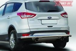 15 029 р. Защита заднего бампера Souz-96 Long (d60) Ford Kuga 2 дорестайлинг (2013-2016)  с доставкой в г. Москва. Увеличить фотографию 1