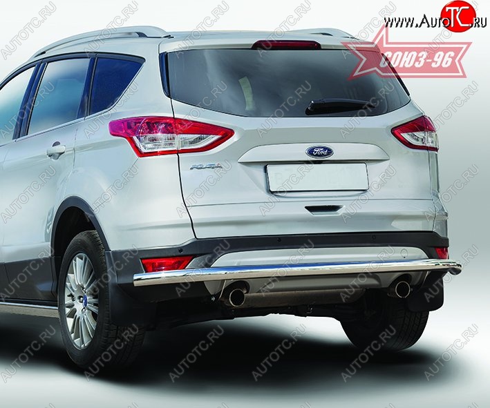 15 029 р. Защита заднего бампера Souz-96 Long (d60)  Ford Kuga  2 (2013-2016) дорестайлинг  с доставкой в г. Москва