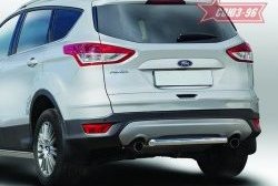 13 679 р. Защита заднего бампера Souz-96 (d60) Ford Kuga 2 дорестайлинг (2013-2016)  с доставкой в г. Москва. Увеличить фотографию 1