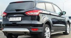 14 899 р. Одинарная защита заднего бампера из трубы диаметром 63 мм SLITKOFF Ford Kuga 2 дорестайлинг (2013-2016)  с доставкой в г. Москва. Увеличить фотографию 4