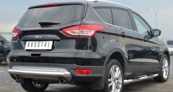 13 999 р. Одинарная защита заднего бампера из трубы диаметром 76 мм Russtal  Ford Kuga  2 (2013-2016) дорестайлинг  с доставкой в г. Москва. Увеличить фотографию 3