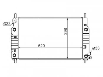 10 399 р. Радиатор двигателя SAT (пластинчатый, АКПП, 1.6 / 1.8 / 2.0) Ford Cougar EC, MC хэтчбэк 3 дв. (1998-2002)  с доставкой в г. Москва. Увеличить фотографию 1