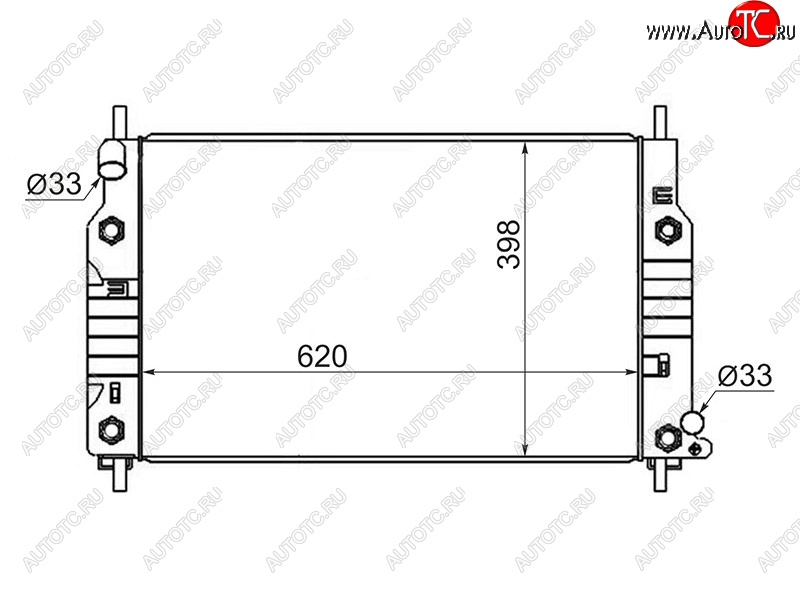 10 399 р. Радиатор двигателя SAT (пластинчатый, АКПП, 1.6 / 1.8 / 2.0) Ford Mondeo Mk2,BFP  седан (1996-2000)  с доставкой в г. Москва