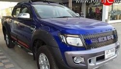 22 299 р. Комплект накладок на колёсные арки Bushwacker Ford Ranger DoubleCab дорестайлинг (2011-2016) (без крепежа, Неокрашенные)  с доставкой в г. Москва. Увеличить фотографию 4