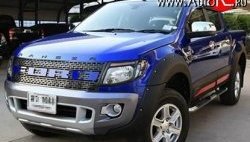 22 299 р. Комплект накладок на колёсные арки Bushwacker  Ford Ranger ( DoubleCab,  RapCab) (2011-2016) дорестайлинг, дорестайлинг (без крепежа, Неокрашенные)  с доставкой в г. Москва. Увеличить фотографию 1