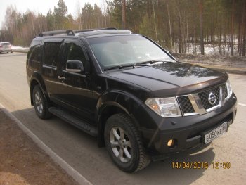 2 379 р. Передние брызговики NovLine 2 шт.  Nissan Pathfinder  R51 (2009-2014) рестайлинг  с доставкой в г. Москва. Увеличить фотографию 3