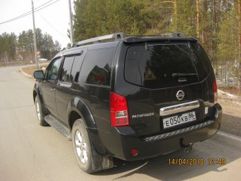 2 379 р. Передние брызговики NovLine 2 шт. Nissan Pathfinder R51 рестайлинг (2009-2014)  с доставкой в г. Москва. Увеличить фотографию 2