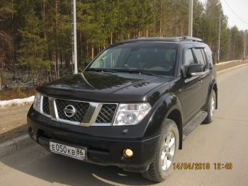 3 599 р. Молдинги дверей RA (узкие, комплект) Nissan Pathfinder R51 рестайлинг (2009-2014) (Поверхность глянец (под окраску), Неокрашенные)  с доставкой в г. Москва. Увеличить фотографию 9