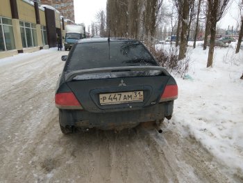 3 999 р. Средний спойлер 2.0 стандарт Mitsubishi Lancer 9 1-ый рестайлинг седан (2003-2005) (Без места под стоп-сигнал, Неокрашенный)  с доставкой в г. Москва. Увеличить фотографию 8