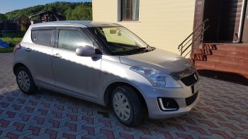 2 049 р. Дефлектора окон CA-Plastiс Suzuki Swift ZC72S дорестайлинг, хэтчбэк 5 дв. (2010-2013) (Classic полупрозрачный)  с доставкой в г. Москва. Увеличить фотографию 2