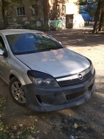 829 р. Реснички Global Tuning  Opel Astra ( H,  H GTC) (2004-2015) седан дорестайлинг, универсал, хэтчбек 3 дв. дорестайлинг, хэтчбек 5дв дорестайлинг, хэтчбек 3 дв. рестайлинг, универсал рестайлинг, хэтчбек 5дв рестайлинг (Неокрашенные)  с доставкой в г. Москва. Увеличить фотографию 23