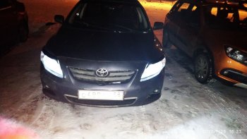 1 299 р. Комплект ресничек на фары Sport  Toyota Corolla  E150 (2006-2010) седан дорестайлинг (Неокрашенные)  с доставкой в г. Москва. Увеличить фотографию 12